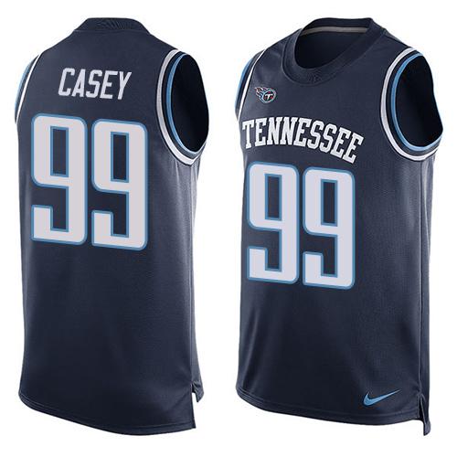 Nike Titans #99 Jurrell Casey Navy Blue Alternate Men's Stitched NFL Limited Tank Top Jersey - Click Image to Close